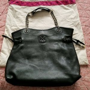 Tory Burch Pebbled Leather Marion Slouchy Tote